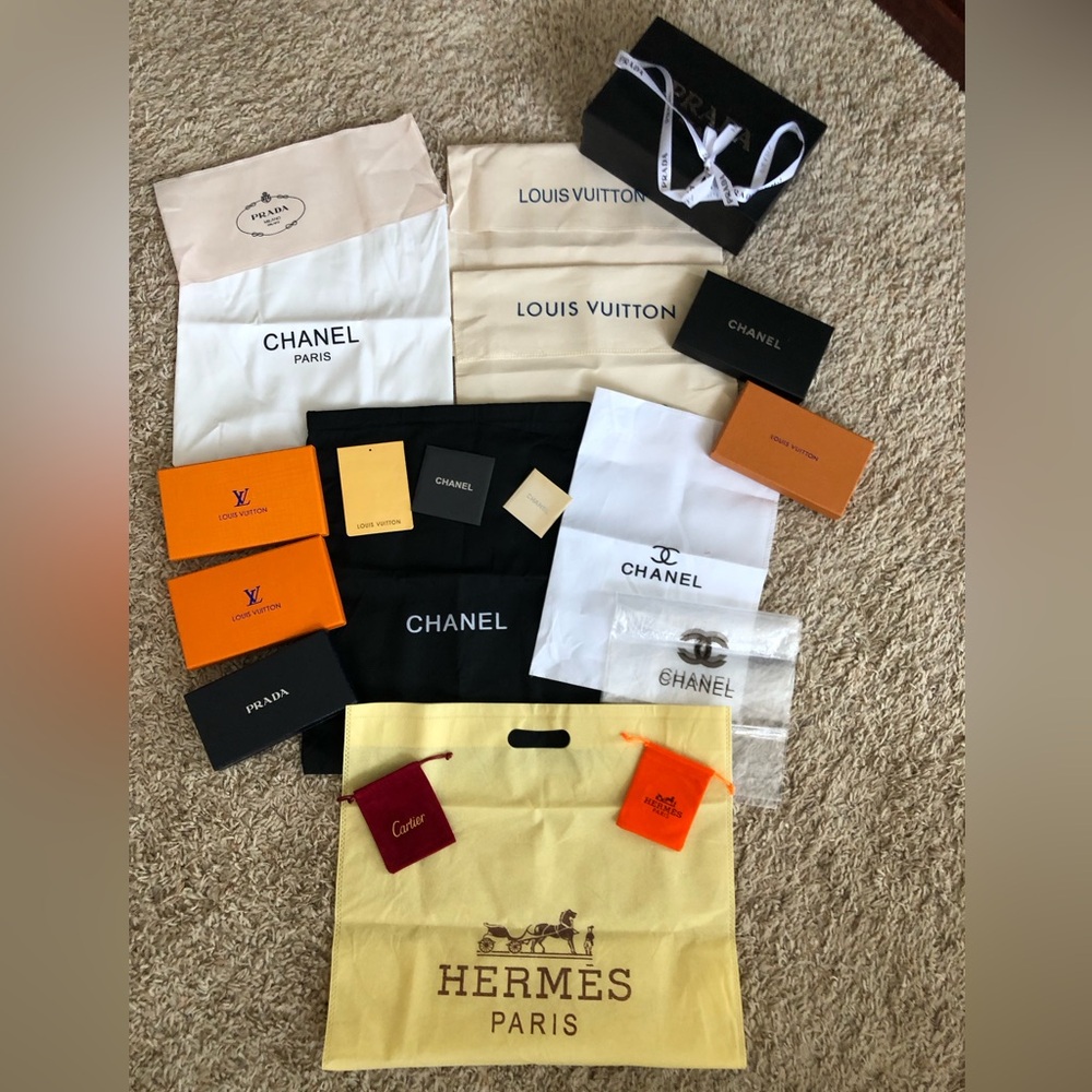 Luxury Designer Dust Bags and Boxes Collection